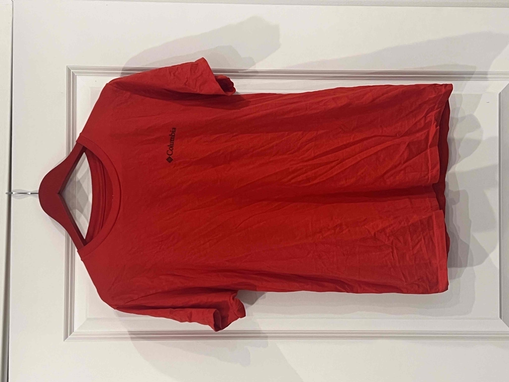 Columbia Mens Short Sleeve Red T Shirt Size M